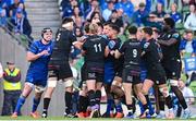 17 May 2025; Players from both teams tussle during the United Rugby Championship match between Leinster and Glasgow Warriors at the Aviva Stadium in Dublin. Photo by Ramsey Cardy/Sportsfile