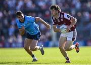 17 May 2025; Kieran Molloy of Galway in action against Colm Basquel of Dublin during the GAA Football All-Ireland Senior Championship Round 1 match between Galway and Dublin at Pearse Stadium in Galway. Photo by Piaras Ó Mídheach/Sportsfile