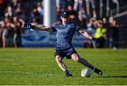 17 May 2025; Dublin goalkeeper Stephen Cluxton takes a kick-out during the GAA Football All-Ireland Senior Championship Round 1 match between Galway and Dublin at Pearse Stadium in Galway. Photo by Piaras Ó Mídheach/Sportsfile