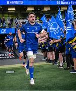17 May 2025; Jack Conan of Leinster runs out for the second half of the United Rugby Championship match between Leinster and Glasgow Warriors at the Aviva Stadium in Dublin. Photo by Ramsey Cardy/Sportsfile