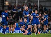17 May 2025; Leinster players shake hands at the final whistle after their side's victory in the United Rugby Championship match between Leinster and Glasgow Warriors at the Aviva Stadium in Dublin. Photo by Sam Barnes/Sportsfile