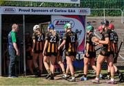 17 May 2025; Kilkenny players return to the changing room before the Leinster Senior Camogie final match between Wexford and Kilkenny at Netwatch Cullen Park in Carlow. There are no action pictures from this game at the request of the players. Photo by Michael P Ryan/Sportsfile
