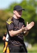 17 May 2025; Kilkenny manager Tommy Shefflin during the warm up before the Leinster Senior Camogie final match between Wexford and Kilkenny at Netwatch Cullen Park in Carlow. There are no action pictures from this game at the request of the players. Photo by Michael P Ryan/Sportsfile