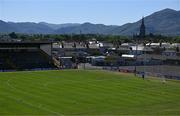 17 May 2025; Footballs are set out for the Roscommon team warm up before the GAA Football All-Ireland Senior Championship Round 1 match between Kerry and Roscommon at Fitzgerald Stadium in Killarney, Kerry. Photo by Brendan Moran/Sportsfile