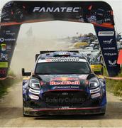18 May 2025; Josh McErlean and Eoin Treacy compete in their Ford Puma Rally 1 during day four of the FIA World Rally Championship Rally de Portugal in Porto, Portugal. Photo by Philip Fitzpatrick/Sportsfile
