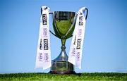 18 May 2025; The Gerry Browne Jewellers Cup before the TG4 Leinster LGFA Junior Championship final match between Carlow and Louth at TEG Cusack Park in Mullingar, Westmeath. Photo by Seb Daly/Sportsfile