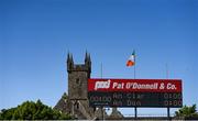 18 May 2025; A view of the scoreboard before the GAA Football All-Ireland Senior Championship Round 1 match between Clare and Down at Zimmer Biomet Páirc Chíosóg in Ennis, Clare. Photo by Tom Beary/Sportsfile
