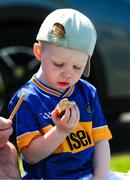 18 May 2025; Three year old Tipperary supporter Noah Kennedy, from Nenagh, before the Munster GAA Hurling Senior Championship Round 4 match between Tipperary and Waterford at FBD Semple Stadium in Thurles, Tipperary. Photo by Ray McManus/Sportsfile