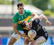 18 May 2025; Luke Towey of Sligo in action against Cillian McGloin of Leitrim during the Táilteann Cup match between Leitrim and Sligo at Avant Money Páirc Seán Mac Diarmada in Carrick-on-Shannon, Leitrim. Photo by Thomas Flinkow/Sportsfile
