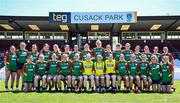 18 May 2025; The Carlow panel before the TG4 Leinster LGFA Junior Championship final match between Carlow and Louth at TEG Cusack Park in Mullingar, Westmeath. Photo by Seb Daly/Sportsfile