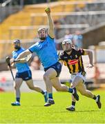18 May 2025; Cian O'Sullivan of Dublin in action against Jordan Molloy of Kilkenny during the Leinster GAA Hurling Senior Championship Round 4 match between Kilkenny and Dublin at UPMC Nowlan Park in Kilkenny. Photo by Ramsey Cardy/Sportsfile