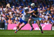 18 May 2025; Stephen Bennett of Waterford is tackled by Michael Breen of Tipperary during the Munster GAA Hurling Senior Championship Round 4 match between Tipperary and Waterford at FBD Semple Stadium in Thurles, Tipperary. Photo by Ray McManus/Sportsfile