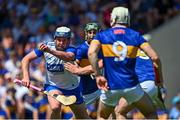 18 May 2025; Stephen Bennett of Waterford is tackled by Michael Breen, Eoghan Connolly and Craig Morgan, 9, of Tipperary during the Munster GAA Hurling Senior Championship Round 4 match between Tipperary and Waterford at FBD Semple Stadium in Thurles, Tipperary. Photo by Ray McManus/Sportsfile