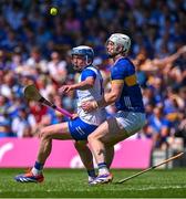 18 May 2025; Stephen Bennett of Waterford is tackled by Michael Breen of Tipperary during the Munster GAA Hurling Senior Championship Round 4 match between Tipperary and Waterford at FBD Semple Stadium in Thurles, Tipperary. Photo by Ray McManus/Sportsfile