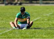 18 May 2025; Kieran Clancy of Leitrim after his side's defeat in the Táilteann Cup match between Leitrim and Sligo at Avant Money Páirc Seán Mac Diarmada in Carrick-on-Shannon, Leitrim. Photo by Thomas Flinkow/Sportsfile