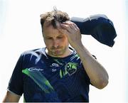 18 May 2025; Leitrim manager Steven Poacher reacts during the Táilteann Cup match between Leitrim and Sligo at Avant Money Páirc Seán Mac Diarmada in Carrick-on-Shannon, Leitrim. Photo by Thomas Flinkow/Sportsfile