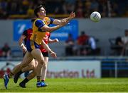 18 May 2025; Brian McNamara of Clare attempts to score a point with a handpass during the GAA Football All-Ireland Senior Championship Round 1 match between Clare and Down at Zimmer Biomet Páirc Chíosóg in Ennis, Clare. Photo by Tom Beary/Sportsfile