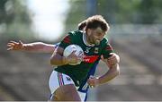 18 May 2025; Aidan O'Shea of Mayo in action against Killian Brady of Cavan during the GAA Football All-Ireland Senior Championship Round 1 match between Mayo and Cavan at Hastings Insurance MacHale Park in Castlebar, Mayo. Photo by Piaras Ó Mídheach/Sportsfile