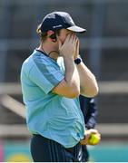 18 May 2025; Dublin manager Niall Ó Ceallacháin reacts during the Leinster GAA Hurling Senior Championship Round 4 match between Kilkenny and Dublin at UPMC Nowlan Park in Kilkenny. Photo by Ramsey Cardy/Sportsfile