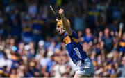 18 May 2025; Andrew Ormond of Tipperary celebrates a goal scored by Oisin O'Donoghue during the Munster GAA Hurling Senior Championship Round 4 match between Tipperary and Waterford at FBD Semple Stadium in Thurles, Tipperary. Photo by Ray McManus/Sportsfile