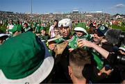 18 May 2025; Aaron Gillane of Limerick is mobbed by supporters after the Munster GAA Hurling Senior Championship Round 4 match between Limerick and Cork at TUS Gaelic Grounds in Limerick. Photo by Brendan Moran/Sportsfile