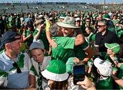 18 May 2025; Kyle Hayes of Limerick is congratulated by supporters after his side's victory in the Munster GAA Hurling Senior Championship Round 4 match between Limerick and Cork at TUS Gaelic Grounds in Limerick. Photo by Sam Barnes/Sportsfile