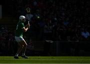 18 May 2025; Aaron Gillane of Limerick takes a free during the Munster GAA Hurling Senior Championship Round 4 match between Limerick and Cork at TUS Gaelic Grounds in Limerick. Photo by Brendan Moran/Sportsfile