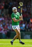 18 May 2025; Aaron Gillane of Limerick scores his side's third goal, from a penalty, during the Munster GAA Hurling Senior Championship Round 4 match between Limerick and Cork at TUS Gaelic Grounds in Limerick. Photo by Brendan Moran/Sportsfile