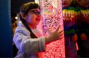 19 May 2025; Croke Park today launched their Sensory Room with children from Child Vision. In attendence at the launch is McKenna Brady, age 4, from Dublin. Photo by David Fitzgerald/Sportsfile