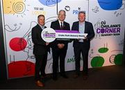 19 May 2025; Croke Park today launched their Sensory Room with children from Child Vision. In attendence at the launch are Uachtarán Chumann Lúthchleas Gael Jarlath Burns, centre, Croke Park Stadium Director Peter McKenna and Micheál Carrigy TD, Teachta Dála for the Longford–Westmeath constituency. Photo by David Fitzgerald/Sportsfile