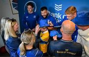 17 May 2025; Leinster players Rob Russell, Rabah Slimani and Garry Ringrose with supporters in Autograph Alley before the United Rugby Championship match between Leinster and Glasgow Warriors at the Aviva Stadium in Dublin. Photo by Sam Barnes/Sportsfile