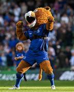 17 May 2025; Leinster mascot Leo the Lion before during the United Rugby Championship match between Leinster and Glasgow Warriors at the Aviva Stadium in Dublin. Photo by Sam Barnes/Sportsfile