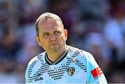 17 May 2025; Antrim manager Davy Fitzgerald before the Leinster GAA Hurling Senior Championship Round 4 match between Galway and Antrim at Pearse Stadium in Galway. Photo by Piaras Ó Mídheach/Sportsfile