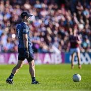17 May 2025; Dublin goalkeeper Stephen Cluxton during the GAA Football All-Ireland Senior Championship Round 1 match between Galway and Dublin at Pearse Stadium in Galway. Photo by Piaras Ó Mídheach/Sportsfile