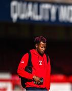 19 May 2025; Rayhann Tulloch of Shelbourne before the SSE Airtricity Men's Premier Division match between Shelbourne and Drogheda United at Tolka Park in Dublin. Photo by Tyler Miller/Sportsfile