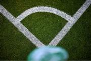19 May 2025; A detailed view of the corner pitch markings before the SSE Airtricity Men's Premier Division match between Shamrock Rovers and St Patrick's Athletic at Tallaght Stadium in Dublin. Photo by Stephen McCarthy/Sportsfile
