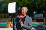 19 May 2025; Virgin Media Sport commentator David McIntyre before the SSE Airtricity Men's Premier Division match between Shelbourne and Drogheda United at Tolka Park in Dublin. Photo by Tyler Miller/Sportsfile