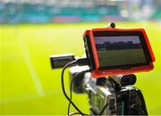 19 May 2025; A general view of a TV camera before the SSE Airtricity Men's Premier Division match between Shamrock Rovers and St Patrick's Athletic at Tallaght Stadium in Dublin. Photo by Thomas Flinkow/Sportsfile