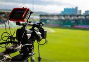 19 May 2025; A general view of a TV camera before the SSE Airtricity Men's Premier Division match between Shamrock Rovers and St Patrick's Athletic at Tallaght Stadium in Dublin. Photo by Thomas Flinkow/Sportsfile