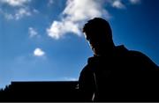 19 May 2025; Shelbourne manager Damien Duff is interviewed for Virgin Media Sport before the SSE Airtricity Men's Premier Division match between Shelbourne and Drogheda United at Tolka Park in Dublin. Photo by Tyler Miller/Sportsfile