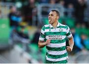 19 May 2025; Graham Burke of Shamrock Rovers celebrates after scoring his side's second goal during the SSE Airtricity Men's Premier Division match between Shamrock Rovers and St Patrick's Athletic at Tallaght Stadium in Dublin. Photo by Thomas Flinkow/Sportsfile