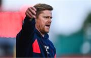 19 May 2025; Shelbourne manager Damien Duff during the SSE Airtricity Men's Premier Division match between Shelbourne and Drogheda United at Tolka Park in Dublin. Photo by Tyler Miller/Sportsfile