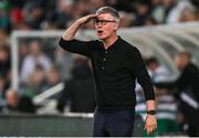 19 May 2025; St Patrick's Athletic manager Stephen Kenny during the SSE Airtricity Men's Premier Division match between Shamrock Rovers and St Patrick's Athletic at Tallaght Stadium in Dublin. Photo by Stephen McCarthy/Sportsfile