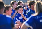 18 May 2025; Ciara Crowley of Laois after her side's defeat in the TG4 Leinster LGFA Intermediate Championship final match between Laois and Westmeath at TEG Cusack Park in Mullingar, Westmeath. Photo by Seb Daly/Sportsfile
