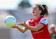 18 May 2025; Eimear Byrne of Louth during the TG4 Leinster LGFA Junior Championship final match between Carlow and Louth at TEG Cusack Park in Mullingar, Westmeath. Photo by Seb Daly/Sportsfile