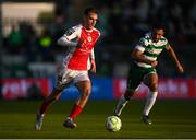 19 May 2025; Mason Melia of St Patrick's Athletic during the SSE Airtricity Men's Premier Division match between Shamrock Rovers and St Patrick's Athletic at Tallaght Stadium in Dublin. Photo by Stephen McCarthy/Sportsfile