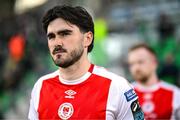 19 May 2025; Luke Turner of St Patrick's Athletic before the SSE Airtricity Men's Premier Division match between Shamrock Rovers and St Patrick's Athletic at Tallaght Stadium in Dublin. Photo by Stephen McCarthy/Sportsfile