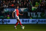 19 May 2025; Jamie Lennon of St Patrick's Athletic during the SSE Airtricity Men's Premier Division match between Shamrock Rovers and St Patrick's Athletic at Tallaght Stadium in Dublin. Photo by Stephen McCarthy/Sportsfile