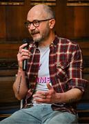 20 May 2025; Bohemians FC Pride Committee member Jim McIlroy speaking at the launch of Bohemian Football Club Social Impact Report at the Mansion House in Dublin. Photo by Sam Barnes/Sportsfile