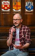 20 May 2025; Bohemians FC Pride Committee member Jim McIlroy speaking at the launch of Bohemian Football Club Social Impact Report at the Mansion House in Dublin. Photo by Sam Barnes/Sportsfile